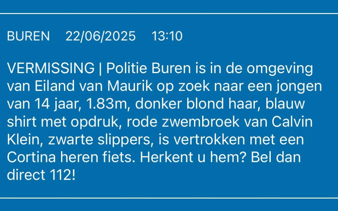 VERMISSING 14 JARIG MAURIK